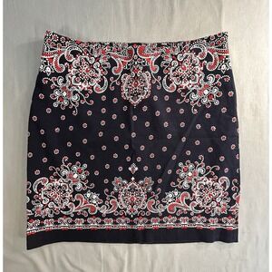 Talbots Bandana Skirt Women's 8‎ Fully Lined Office Work